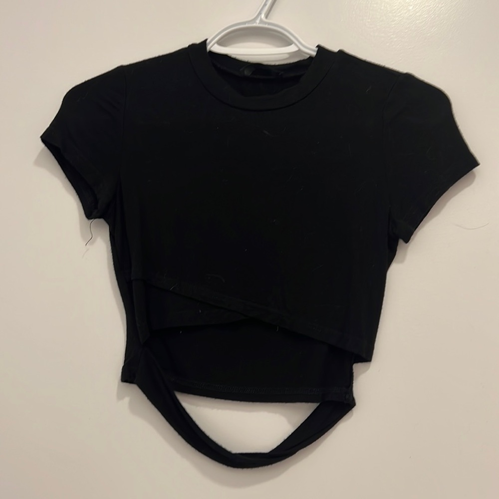 Black crop top small